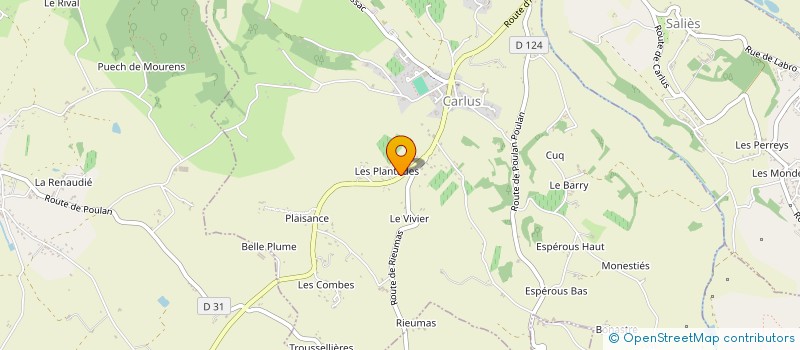 localisation de l'entreprise HOLDING SOREP  CARLUS