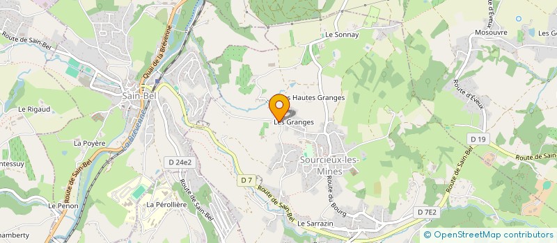 localisation de l'entreprise HOLDING SOULIER  SOURCIEUX-LES-MINES