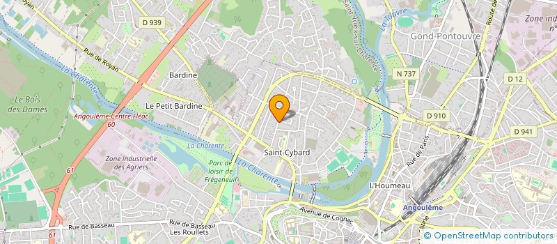 localisation de l'entreprise HOLDING SUN à ANGOULEME