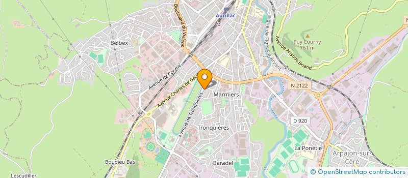 localisation de l'entreprise HOLDING TCL à AURILLAC