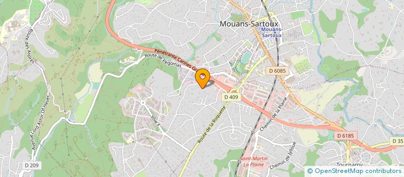 localisation de l'entreprise HOLDING UNIVERSALIS  MOUANS-SARTOUX