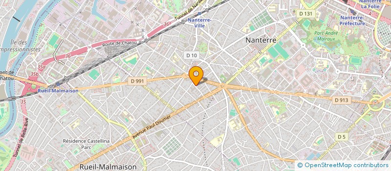 localisation de l'entreprise HOLDING V & M  NANTERRE