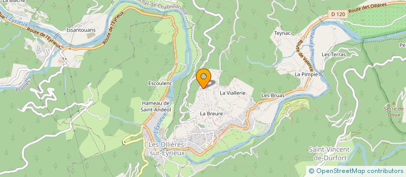 localisation de l'entreprise HOLDING VALRAPH  LES OLLIERES-SUR-EYRIEUX