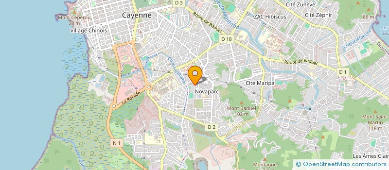 localisation de l'entreprise HOLDING WACAPOU  CAYENNE