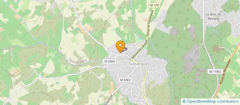 localisation de l'entreprise HOLDING XV  SUSSARGUES