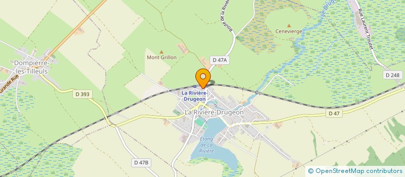 localisation de l'entreprise HOLDING YG25  LA RIVIERE-DRUGEON