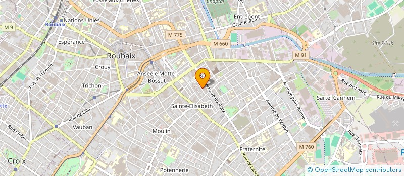 localisation de l'entreprise HOLDITEX à ROUBAIX
