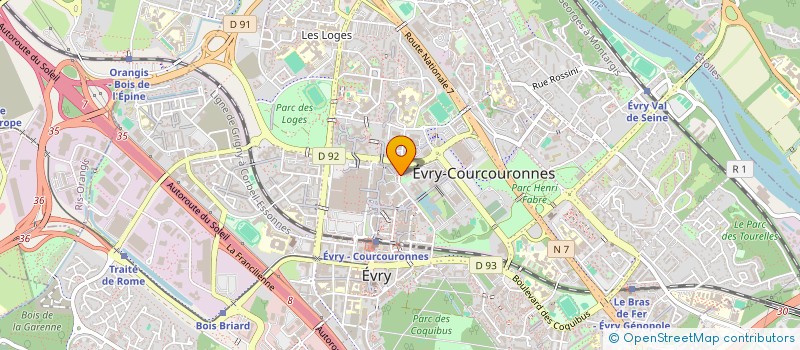 localisation de l'entreprise HOLDJUST  EVRY-COURCOURONNES