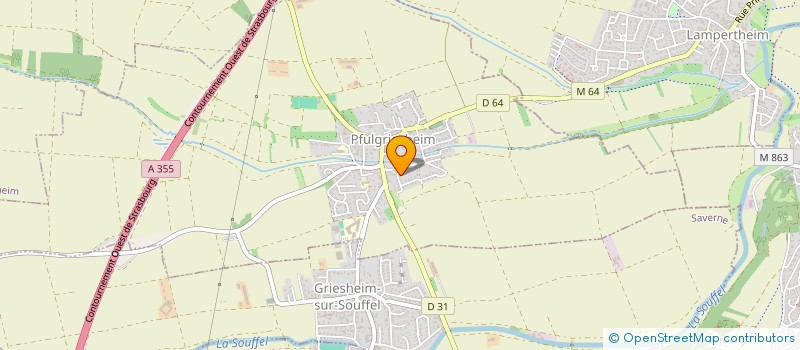 localisation de l'entreprise HOLDUX  PFULGRIESHEIM