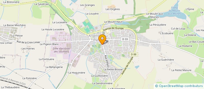 localisation de l'entreprise HOLI-BEE  ARGENTRE-DU-PLESSIS