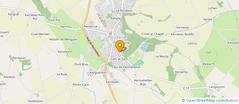 localisation de l'entreprise HOLIOT à PLOUDANIEL
