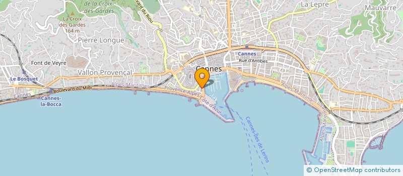 localisation de l'entreprise HOLLAD LTD CO A CLEMOT SA à CANNES