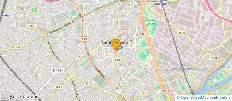 localisation de l'entreprise HOLLDING TRANS à GENNEVILLIERS