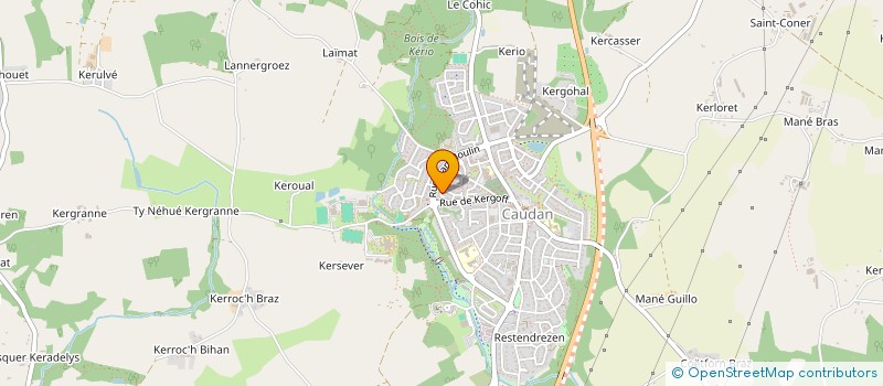 localisation de l'entreprise HOLLEBEQUE  CAUDAN