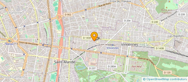 localisation de l'entreprise HOLLEY DURAN à VINCENNES