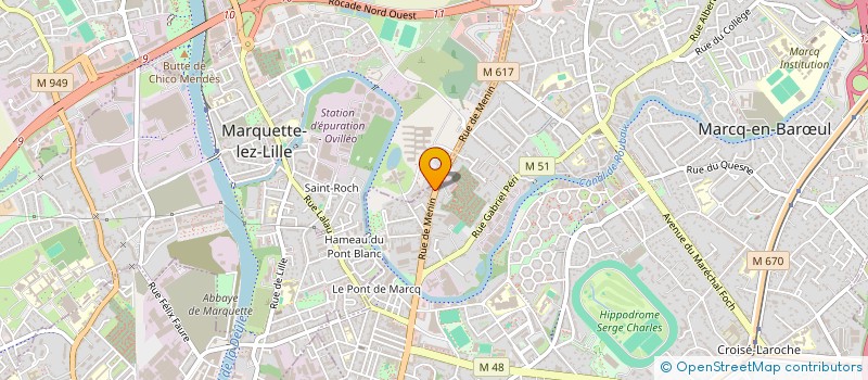 localisation de l'entreprise HOLLYWOOD à MARCQ-EN-BARŒUL