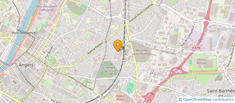 localisation de l'entreprise HOLY VIBRATIONS à ANGERS
