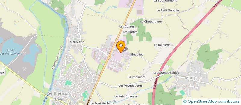 localisation de l'entreprise HOM à SEICHES-SUR-LE-LOIR