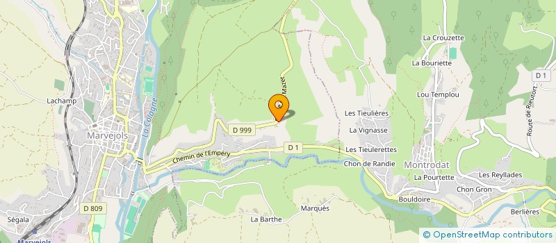 localisation de l'entreprise HOM  MARVEJOLS