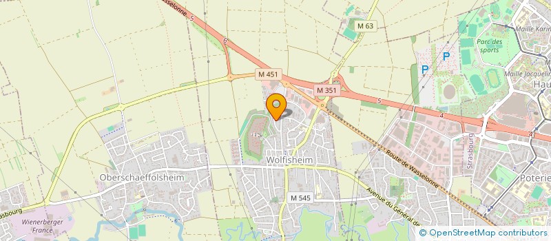 localisation de l'entreprise HOM  WOLFISHEIM