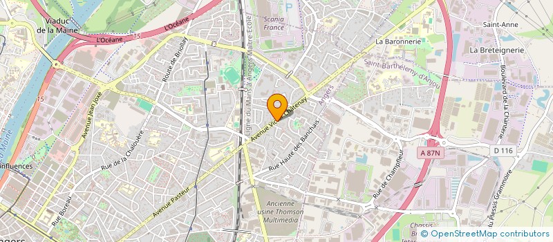 localisation de l'entreprise HOM'I à ANGERS