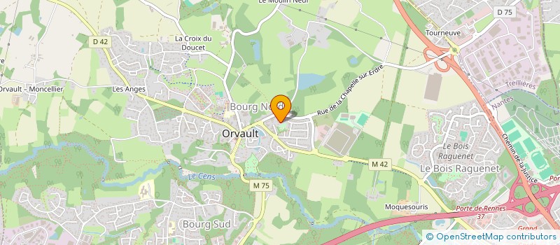 localisation de l'entreprise HOMANOVA à ORVAULT