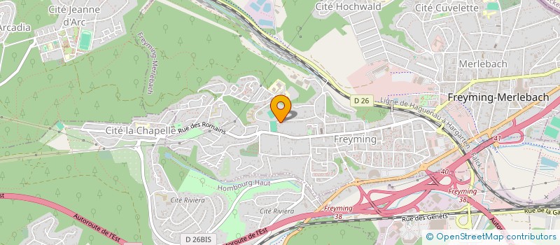 localisation de l'entreprise HOMBOURG-HAUT BADMINTON CLUB  FREYMING-MERLEBACH