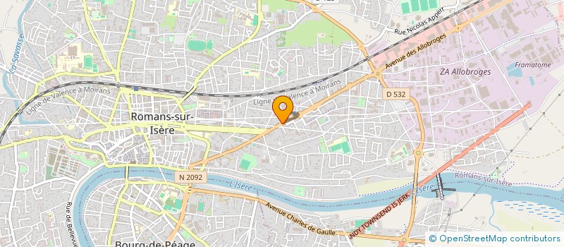 localisation de l'entreprise HOME DESIGN à ROMANS-SUR-ISERE