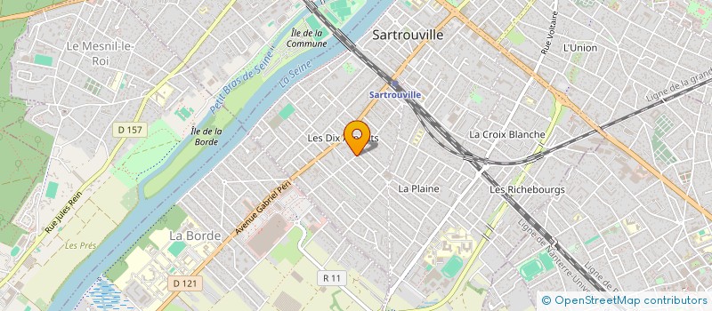 localisation de l'entreprise HOME FENETRE à SARTROUVILLE