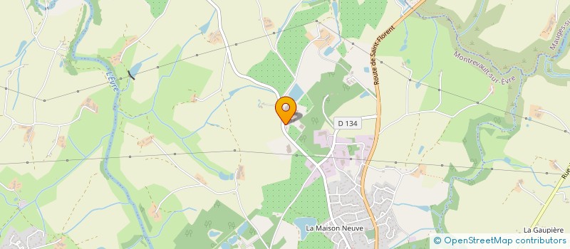 localisation de l'entreprise HOME&STAFF à MONTREVAULT-SUR-EVRE