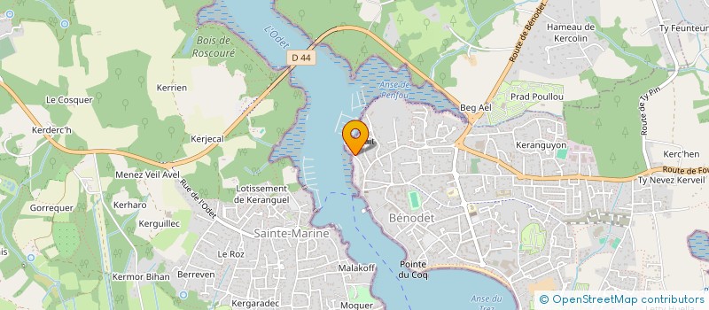 localisation de l'entreprise HOME WEST à BENODET