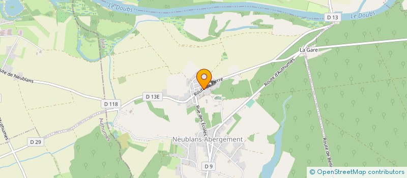 localisation de l'entreprise HOMEBAT  NEUBLANS-ABERGEMENT