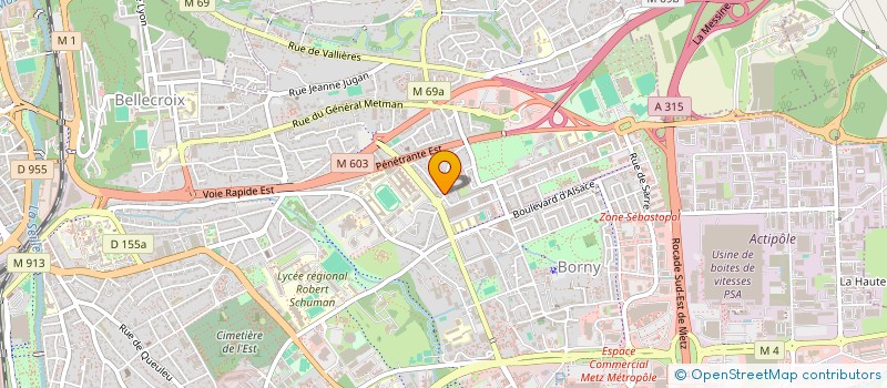 localisation de l'entreprise HOMECARESERVICE à METZ