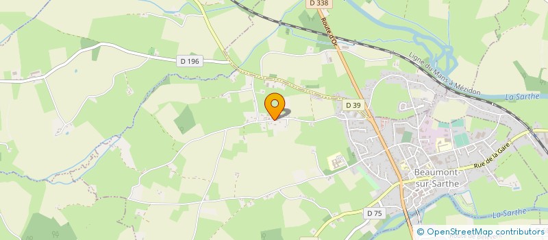 localisation de l'entreprise HOMEGA  BEAUMONT-SUR-SARTHE