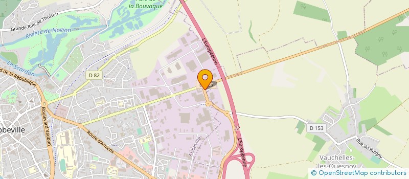 localisation de l'entreprise HOMEGA à ABBEVILLE