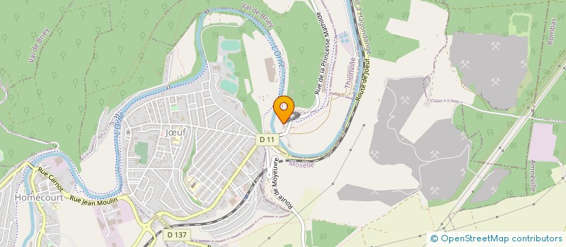 localisation de l'entreprise HOMEGAL PEPINIERE D'ENTREPRISES  JOEUF