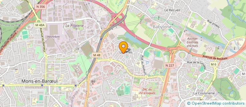 localisation de l'entreprise HOMELASER à VILLENEUVE-D'ASCQ