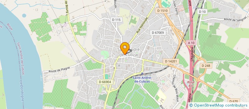 localisation de l'entreprise HOMETEC à SAINT-ANDRE-DE-CUBZAC