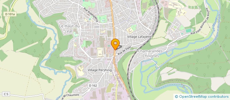 localisation de l'entreprise HOMETECH à CHAUMONT