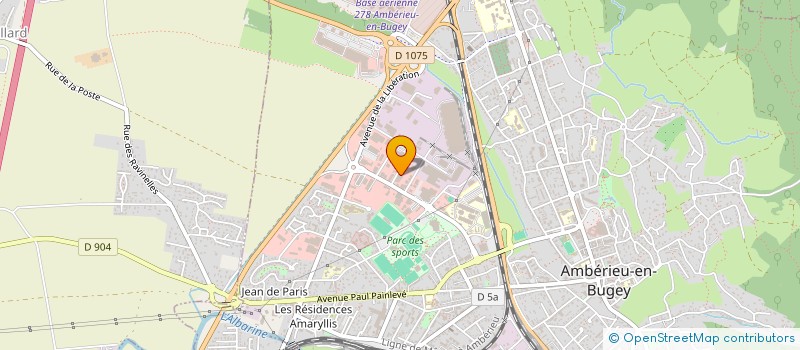 localisation de l'entreprise HOMETECH à AMBERIEU-EN-BUGEY