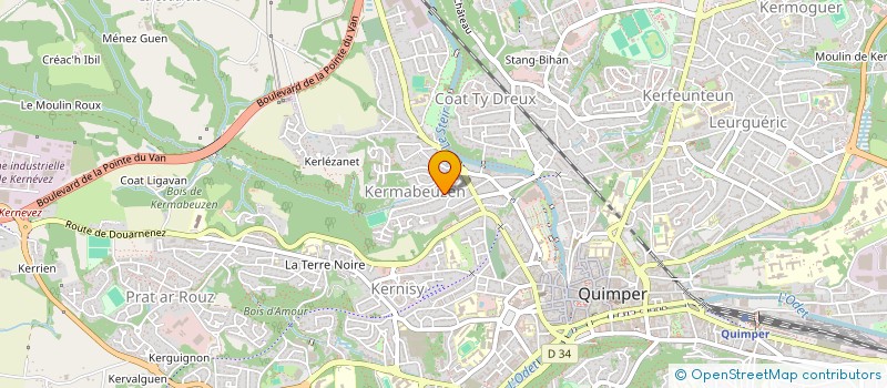 localisation de l'entreprise HOMMAGE A ERWAN ROPARS  QUIMPER