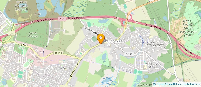 localisation de l'entreprise HOMMAGE ET SERENITE  PECQUENCOURT