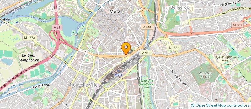 localisation de l'entreprise HOMMES ET METIERS à METZ