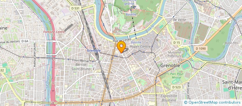 localisation de l'entreprise HOMMES ET MONTAGNES à GRENOBLE