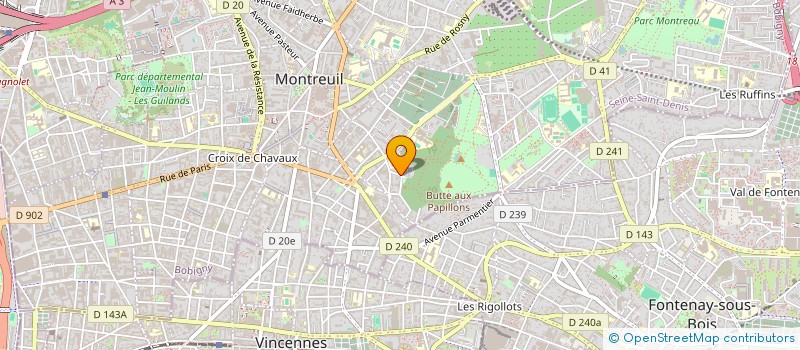 localisation de l'entreprise HOMMES ET PLANTES  MONTREUIL