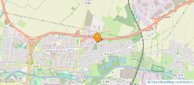 localisation de l'entreprise HOMZA SERVICES  SAINT-LAURENT-BLANGY