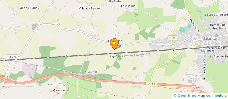 localisation de l'entreprise HONABI  MALANSAC