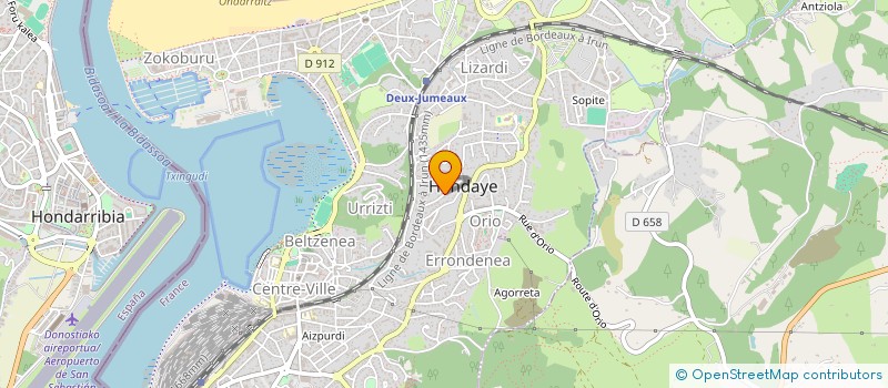 localisation de l'entreprise HONDARRAKO LAGUNAK à HENDAYE