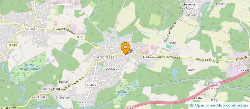 localisation de l'entreprise HONDELATTE  BENESSE-MAREMNE