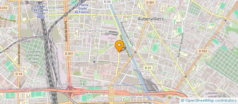 localisation de l'entreprise HONG DA TRADE à AUBERVILLIERS
